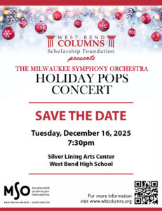 Save the date for the Holiday Pops Concert - Tuesday, December 16, 2025 at 7:30pm