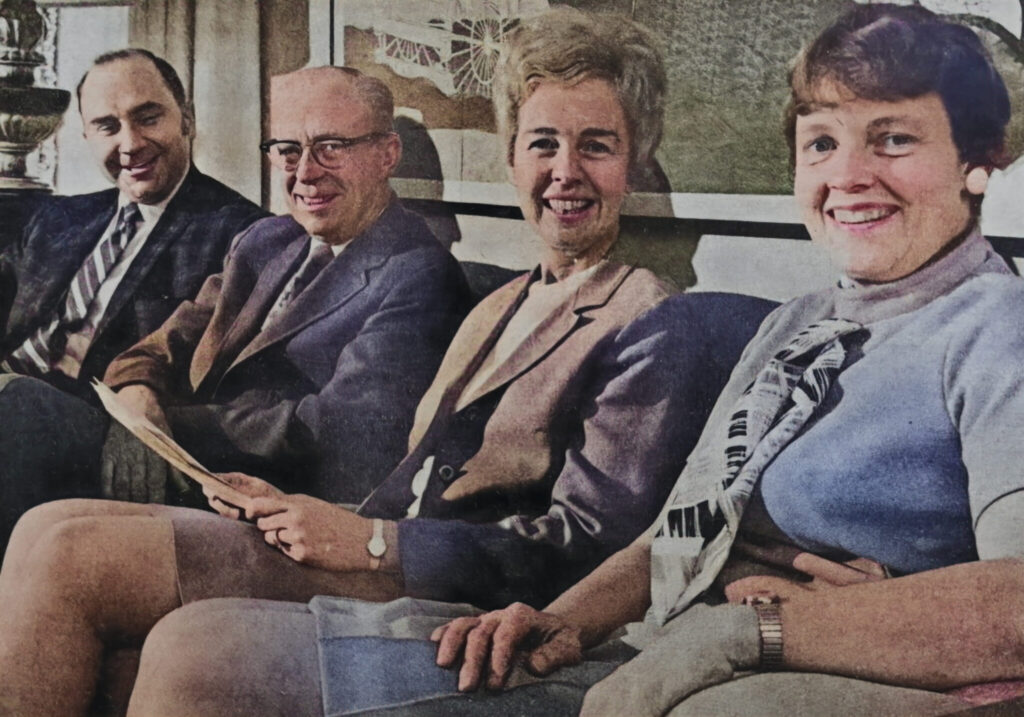 A group of people at a Columns meeting in 1970.